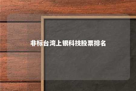 非标台湾上银科技股票排名 